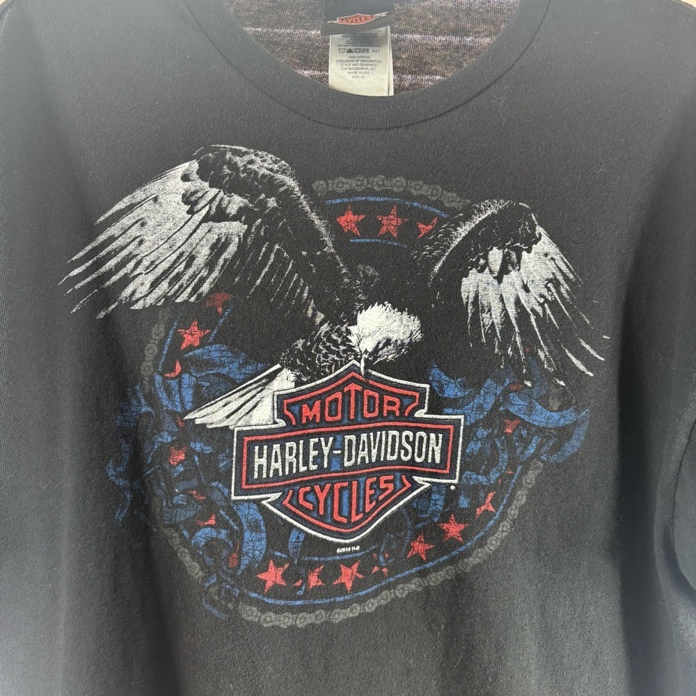 Harley Davidson Shirt Mens Extra Large Eagle Ride 2 Live License Plate Moto Gift